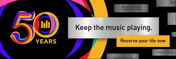 Keep the Music Playing: Reserve your tile now