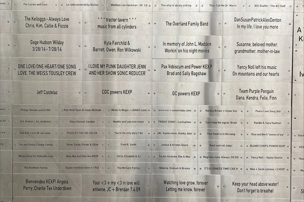 Donor Wall - Section 6